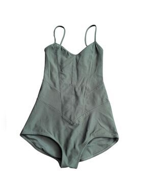 Live The Process Sage Green Corset Leotard